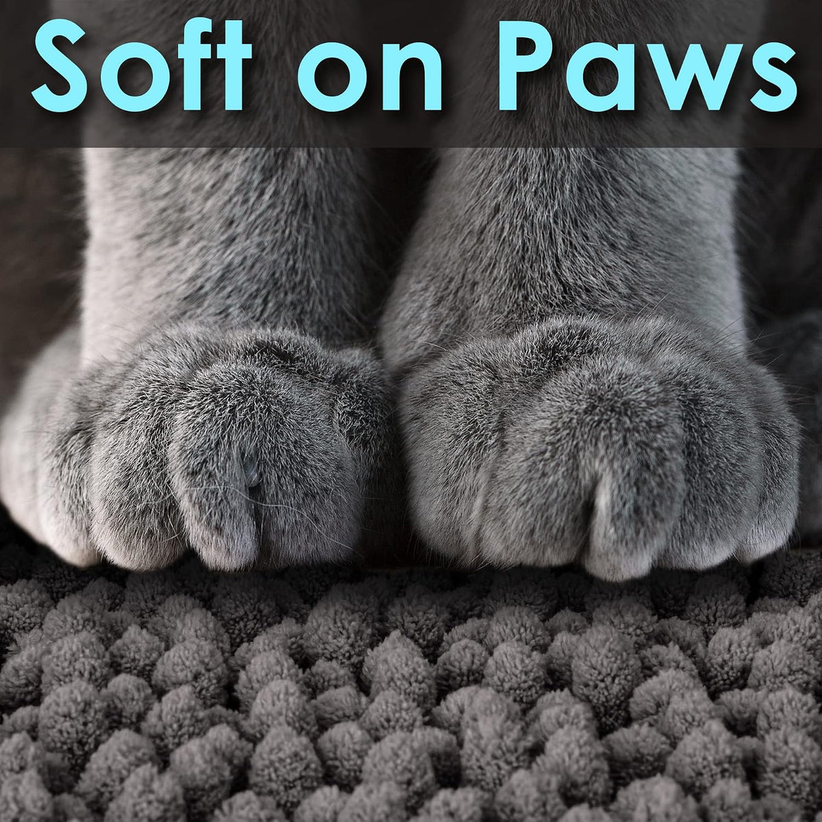 CatGuru Cat Litter Mat, Medium, Extra Large, XXL, Waterproof Litter Box Mat, Non Slip Kitty Litter Mat, Machine Washable Litter Trapping Mat, Soft Litter Tray, Cat Stuff (XL, Dark/Heavy-Duty)