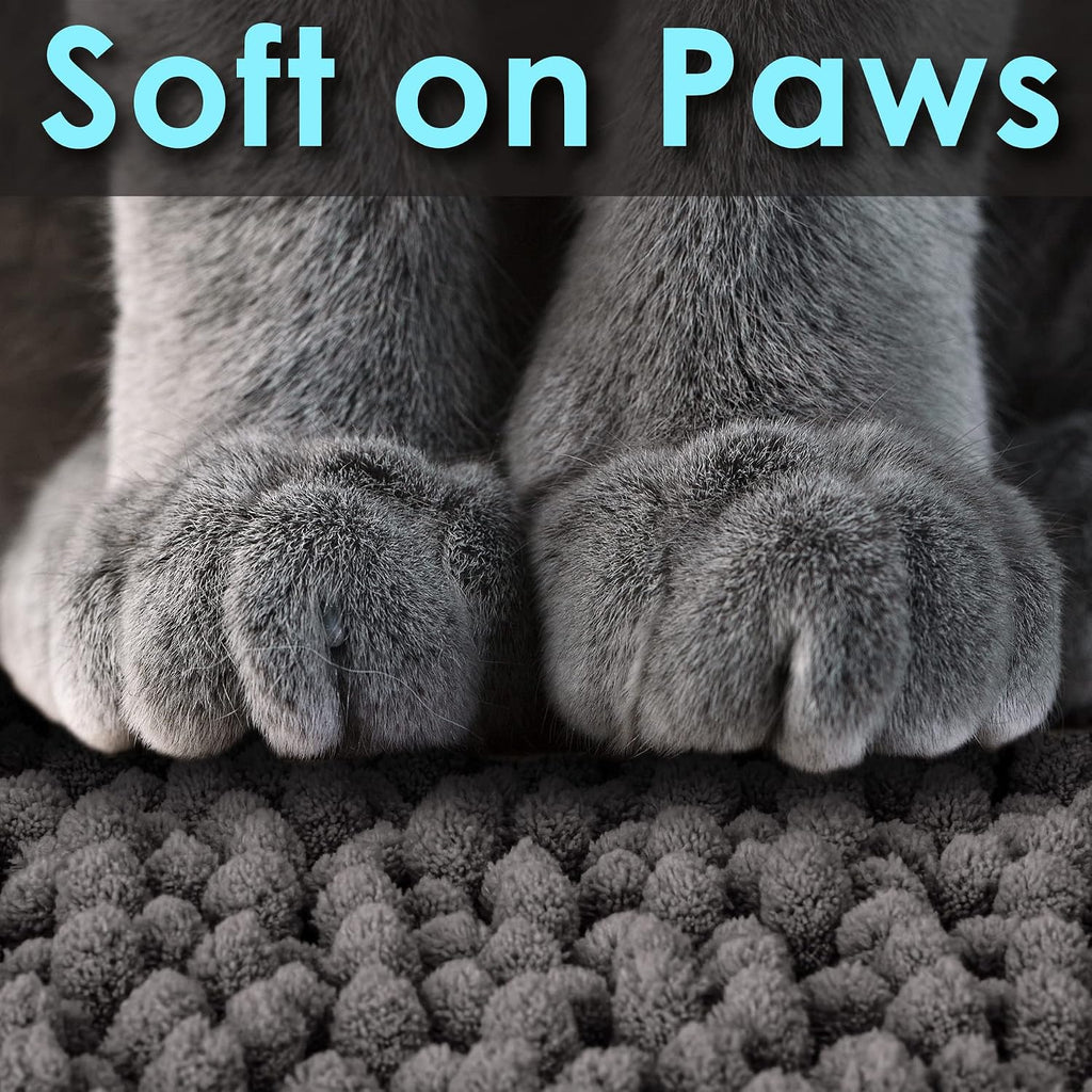 CatGuru Cat Litter Mat, Medium, Extra Large, XXL, Waterproof Litter Box Mat, Non Slip Kitty Litter Mat, Machine Washable Litter Trapping Mat, Soft Litter Tray, Cat Stuff (XXL, Dark/Heavy-Duty)