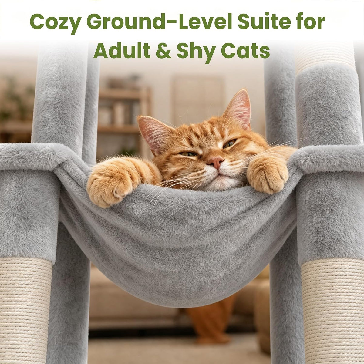 Cat Tree Tower for Indoor Large Adult Cats, 73in Tall Heavy Duty with Perch