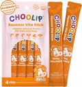 Choolip Squeeze Vita Stick Total Balance for Dogs & Cats, Daily Wellness Puree Treats with Korean Kimchi-Derived Postbiotics, Vitamins B, C & E, Grain Free, 15g x 4 Sticks