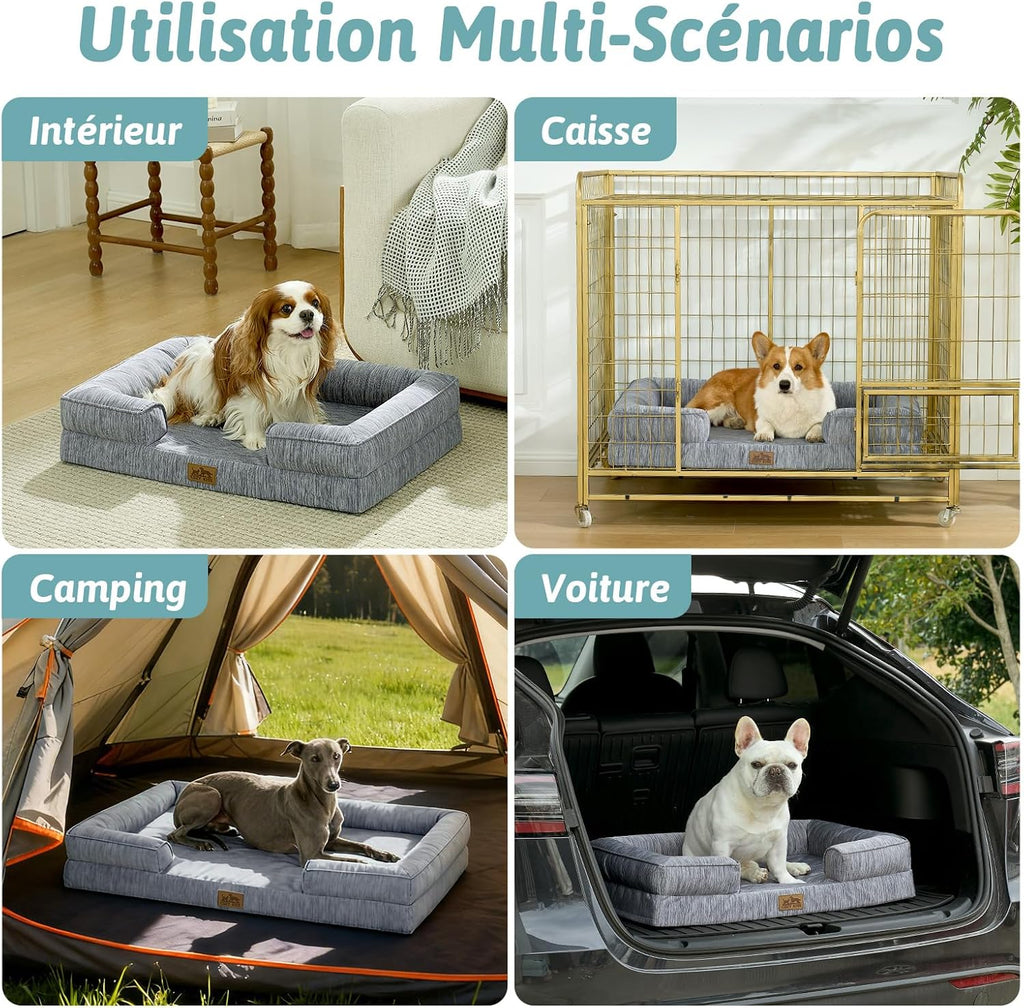 COZY KISS Orthopedic Dog Cooling Bed Washable for Extra Large Dogs, XXL