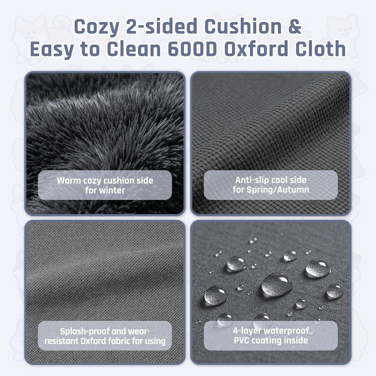 Dog House Indoor Dog Kennel Bed Mat with Cushion for Small-Large Dogs Cats
