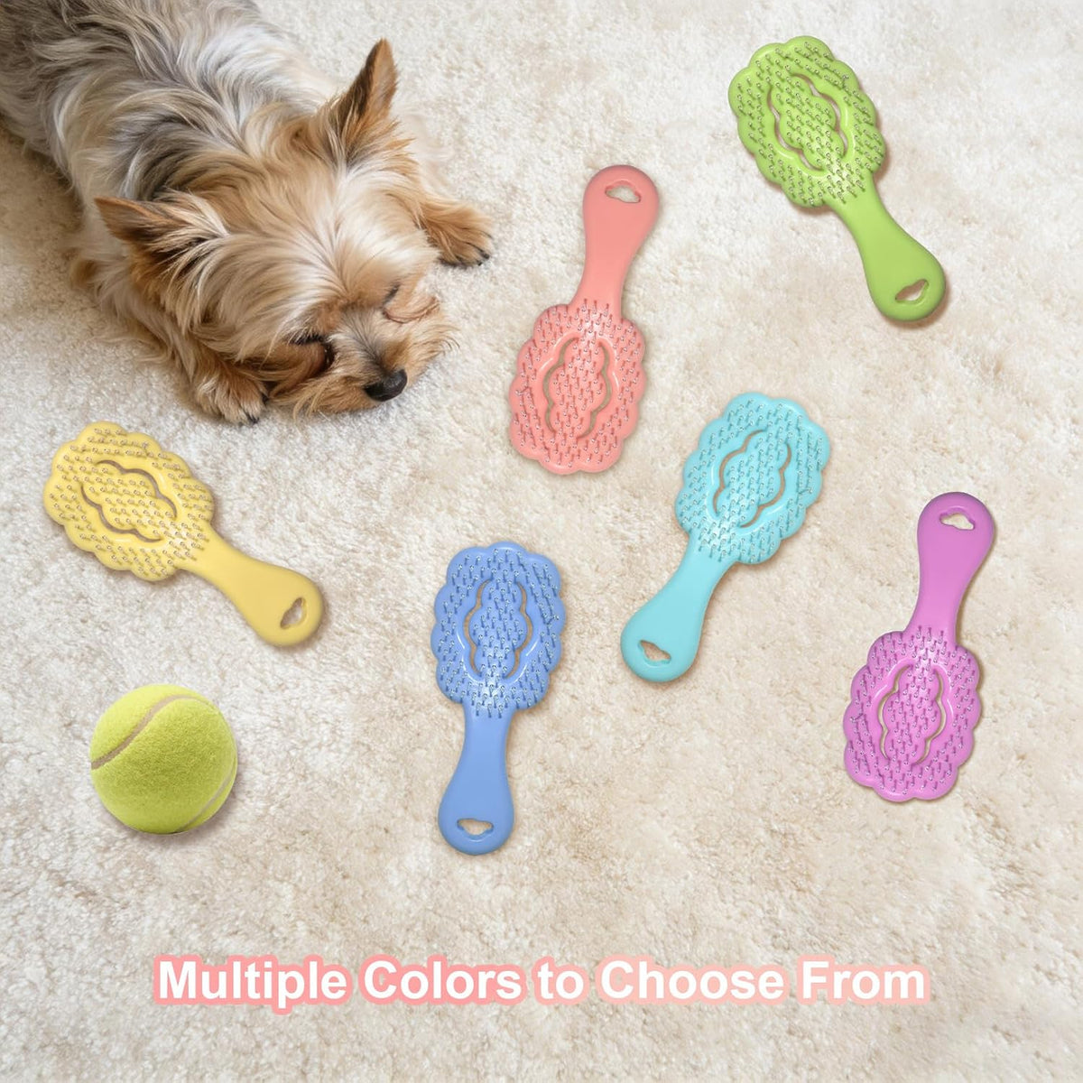 Cloud Shape Small Dog Grooming Brush (Pink) | Perfect for Shih Tzus, Yorkies, and Maltipoos - Ideal Puppy Hair Brushes for Maltese and Small Breeds