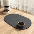 MontVoo Absorbent Dog Food Mat-Dog Mat for Food and Water Bowl | Quick Dry Pet Dish Mat, No Stains & Easy Clean Cat Rug for Messy Drinkers Cat Accessories Pet Supplies, 12"x19", Darkgrey
