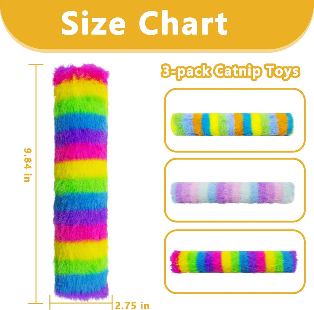 3 Pack Catnip Toys,Soft and Durable Cat Pillows Toys, Funny cat Toy