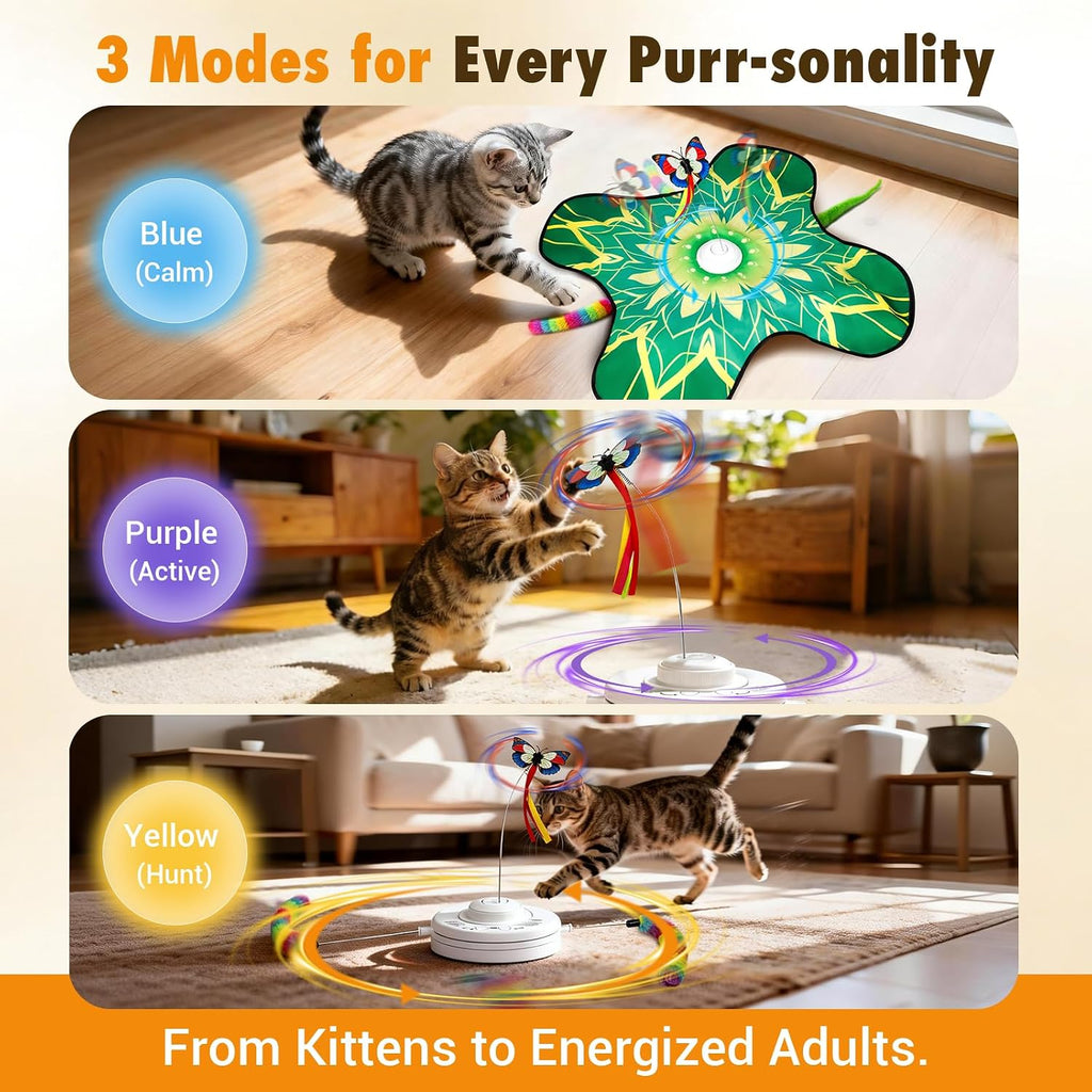 Interactive Indoor Cats Toy, Rechargeable Touch Automatic Hide and Seek Mat