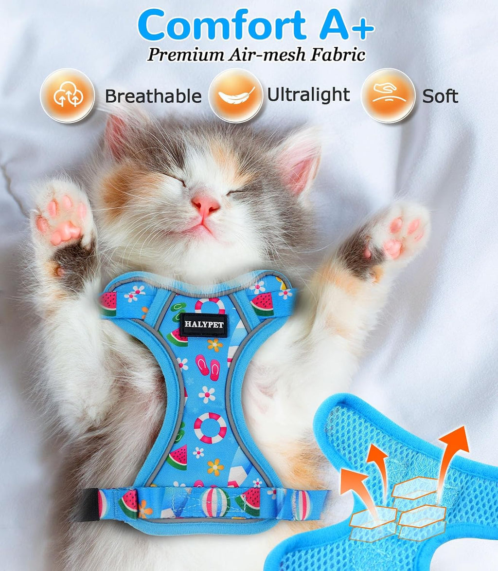 Halypet Cat Harness and Leash Set, Escape Proof Adjustable Harness