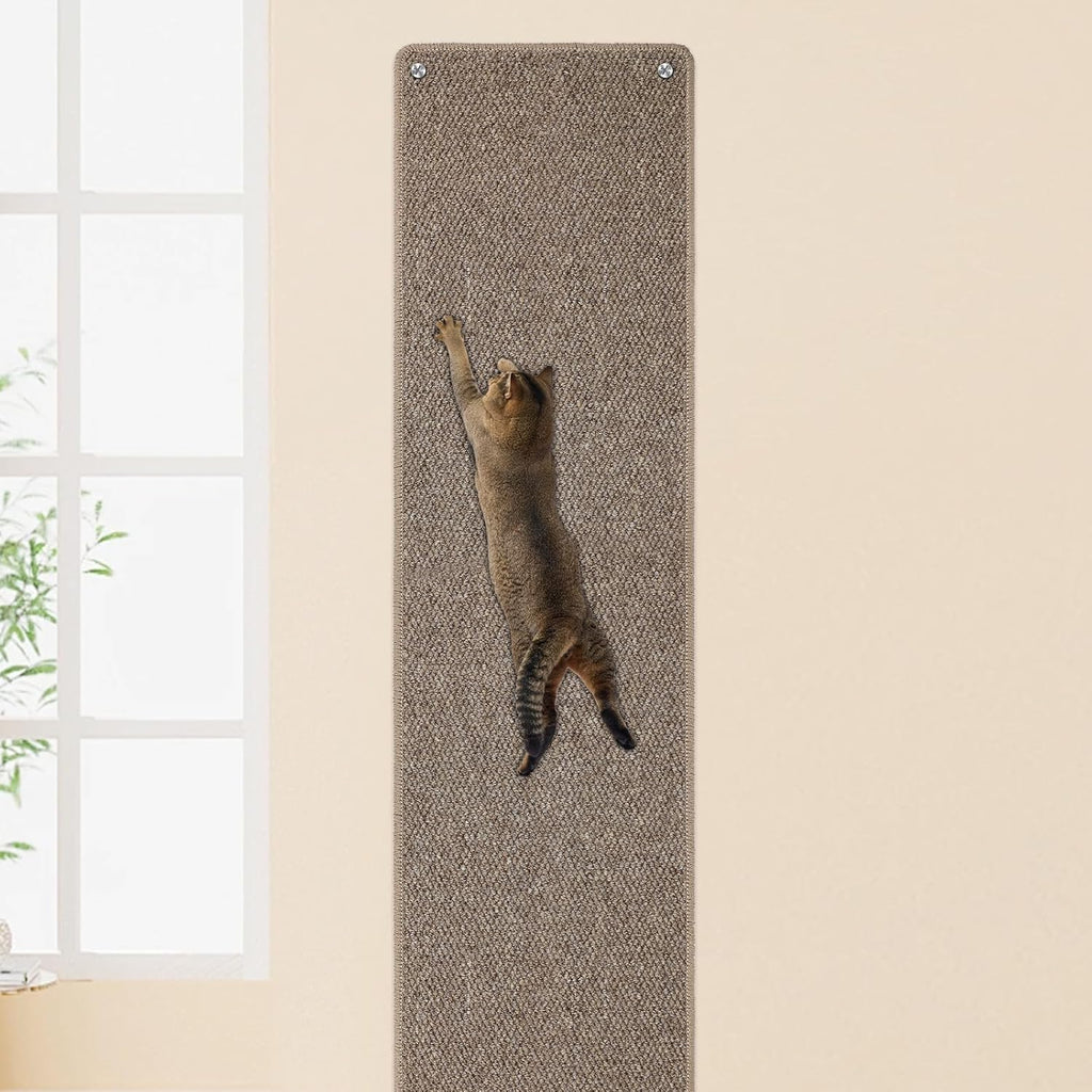 FHTONGE 71x15.8" Thickened Cat Wall Climbing Carpet with 16 Fixed Nails