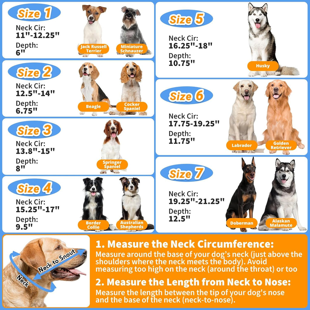 Dog Cone Collar, Clear Soft Cone to Stop Licking, Breathable Mesh