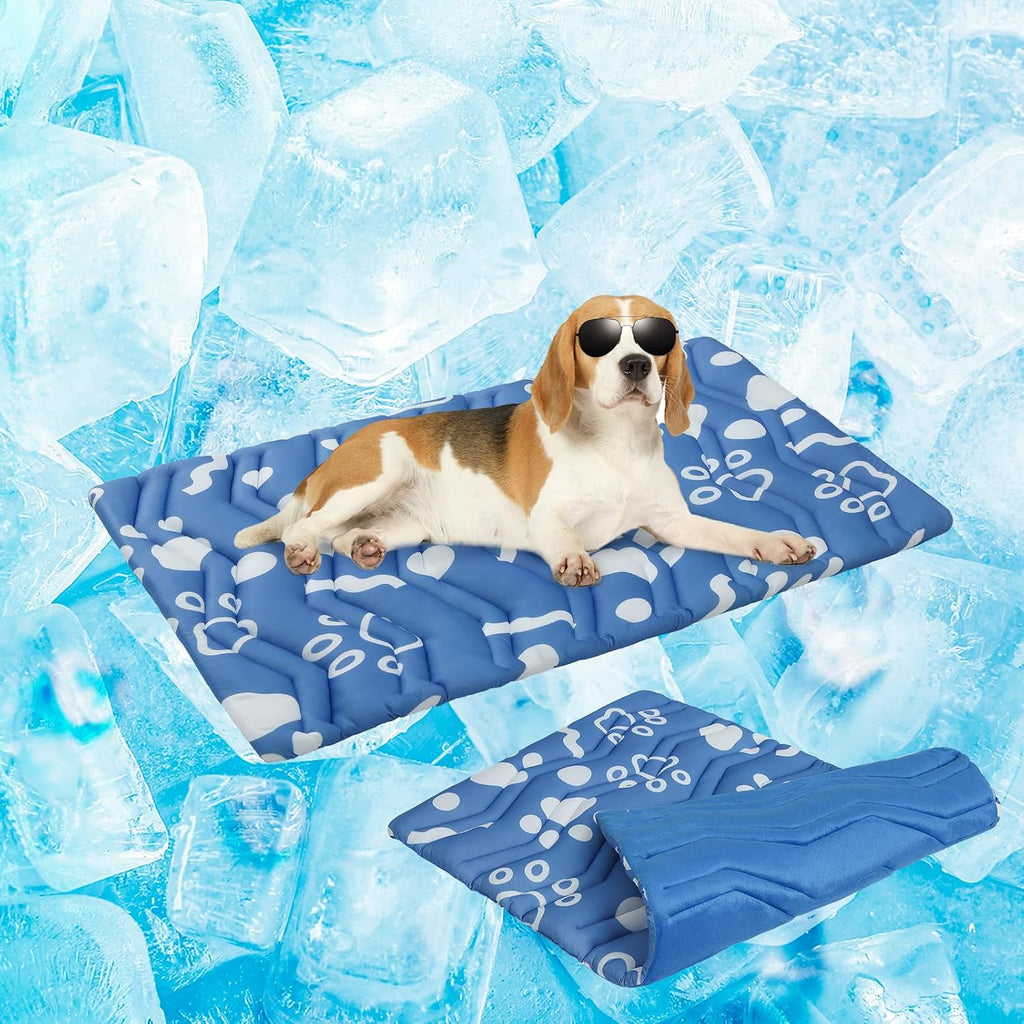 BEAUTYZOO Cooling Mat for Medium Dogs, 36x23in Reversible Pad, Self-Cooling