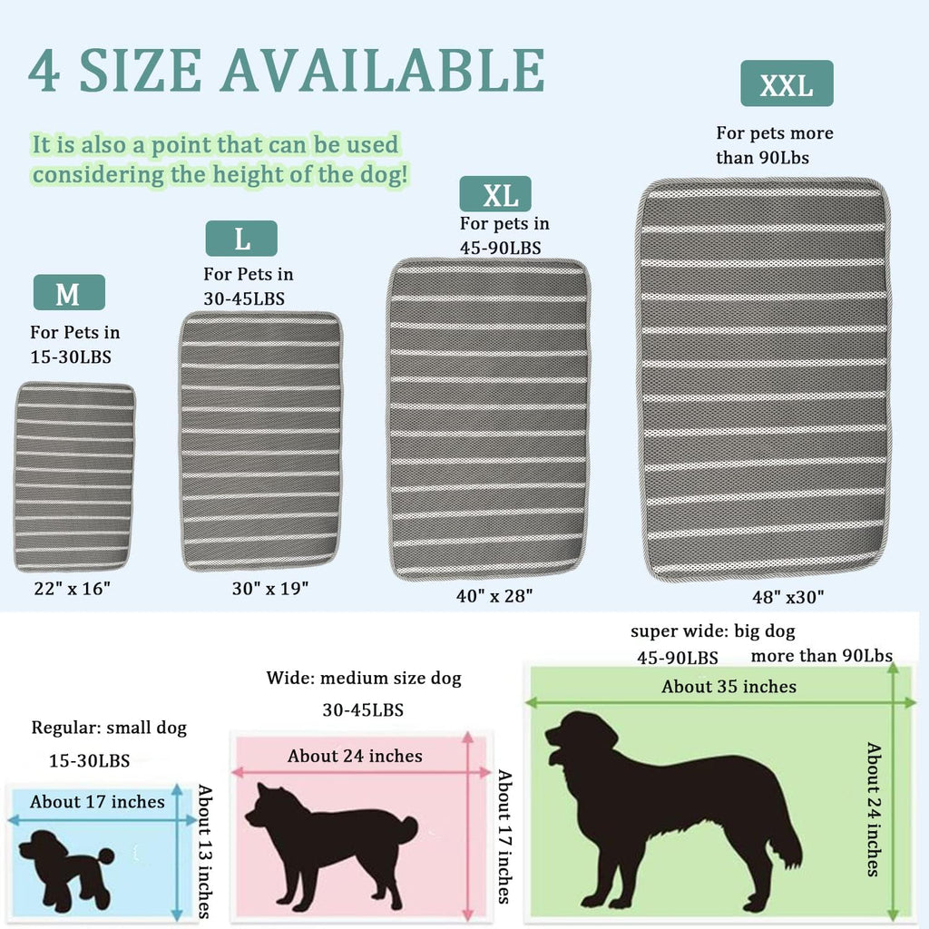 REEZEIVI Breathable 3D Air Mesh Pet Mat,Anti-Slip Bottom,Washable,22×16