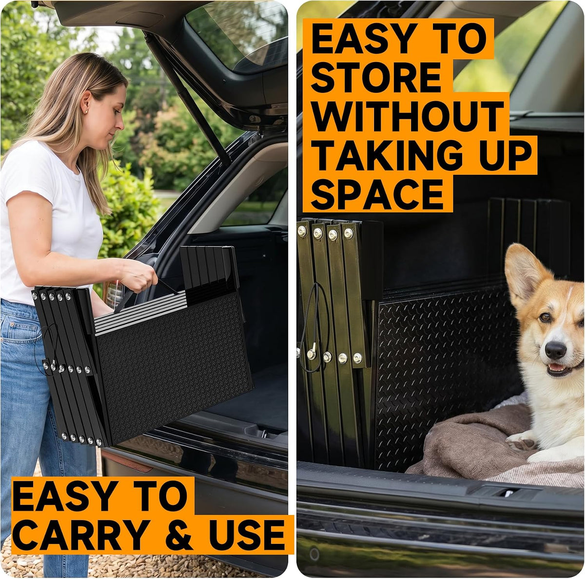 6-Step Dog Stairs for Car, Foldable Pet Steps for Large Dogs