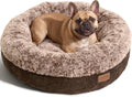 FUKUMARU Extra Thick Plush Dog Bed, Calming Donut, Anti-Anxiety & Washable