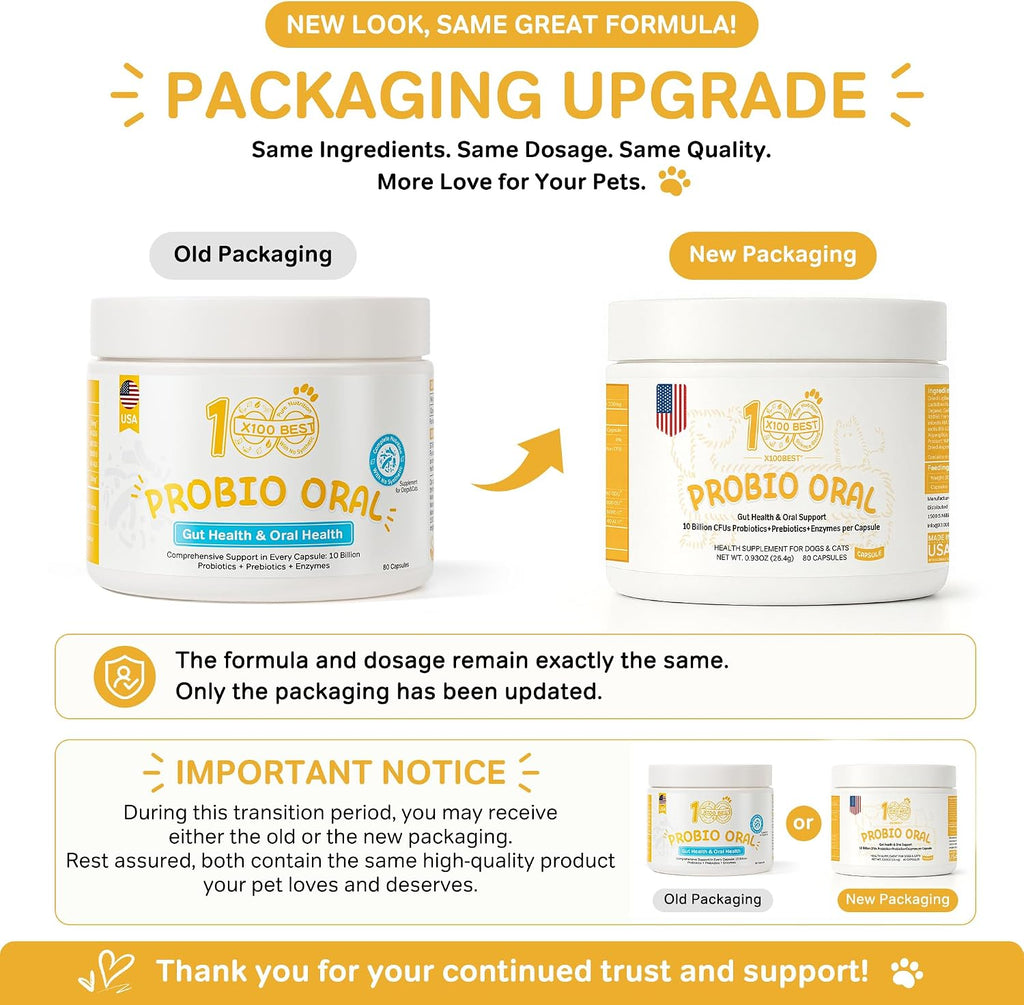 Oral Probiotics for Dogs, 11 Strains, Bad Breath Support
