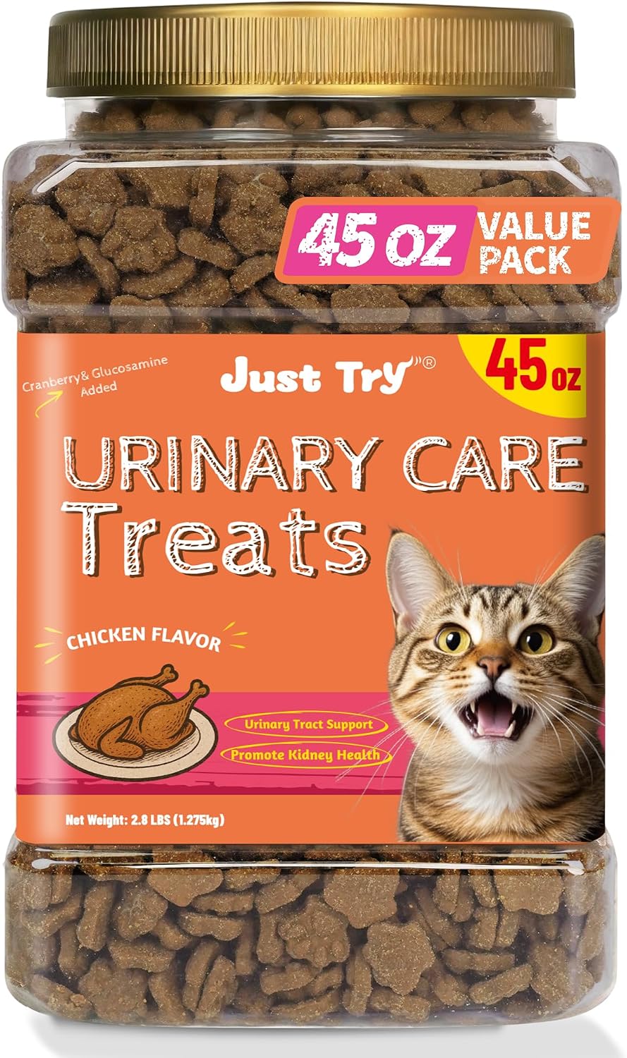 Just Try Urinary Cat Treats, Cranberry & D Mannose Formula Tract Bites