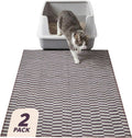 Lovewag Cat Litter Mat, Litter Box Mat, Mahogany Weave, 36x48, 2 Pack