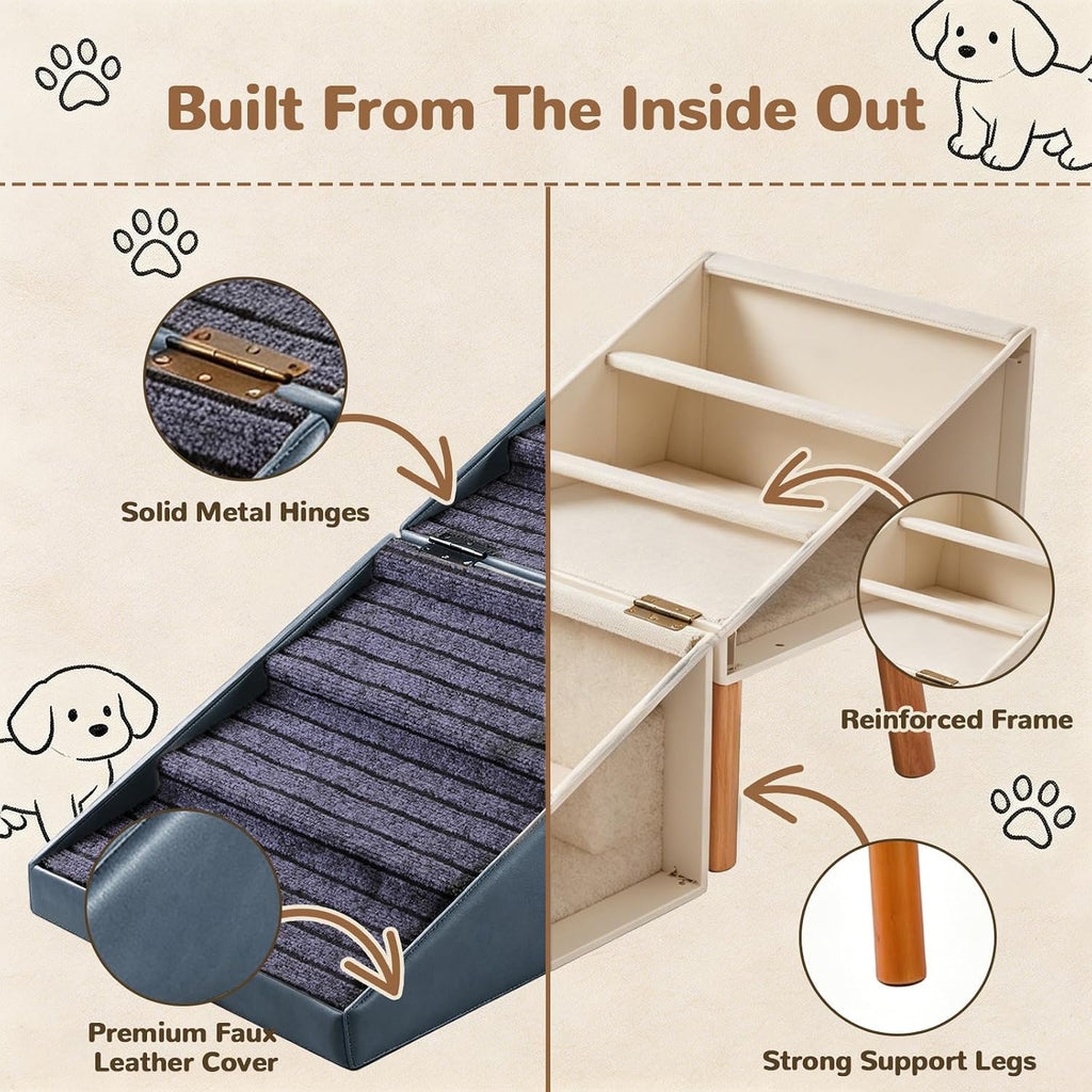 Pet Stairs for beds Foldable Dog Steps for high beds