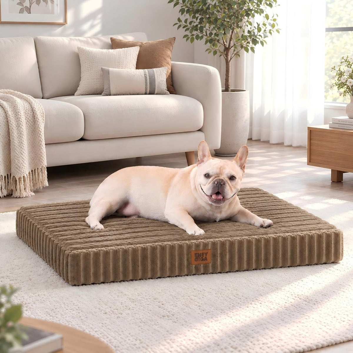 EHEYCIGA Orthopedic Dog Bed Medium Size Dog, 30"x20" Washable Pet Bed