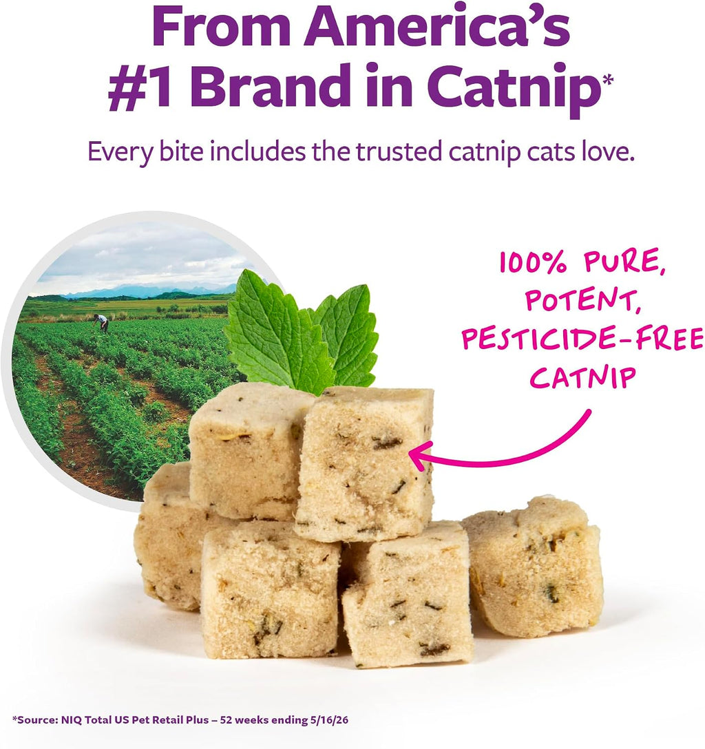SmartyKat Freeze Dried Real Chicken & Catnip Crunchy Cube Treats for Cats, 2.8 oz Bag