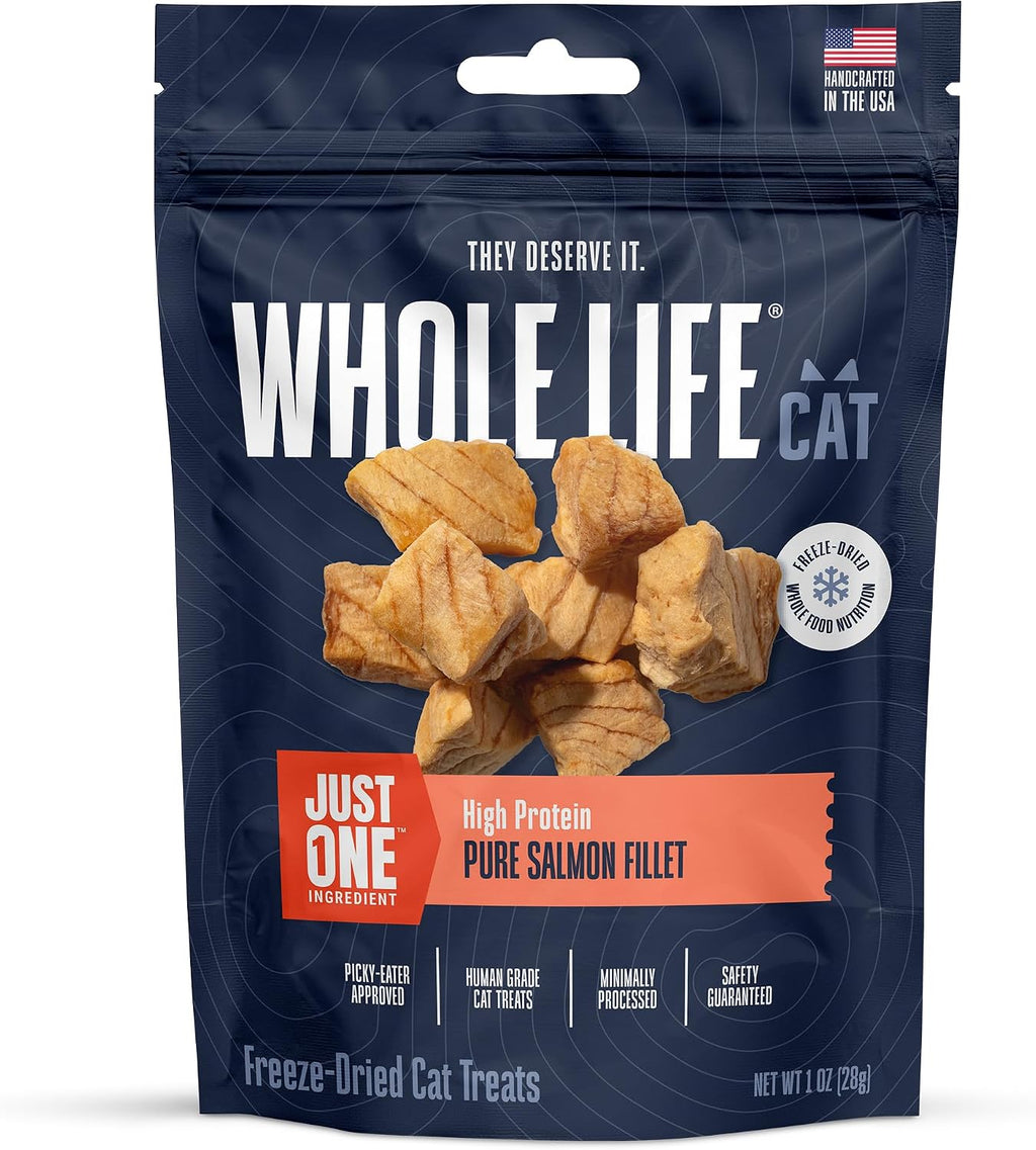 Whole Life Cat Just One Salmon Freeze Dried Cat Treats - 1 oz (Pack of 1)