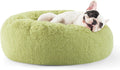 Bedsure Calming Small Dog Bed Donut Washable Cat＆Puppy Bed,23 inches Green