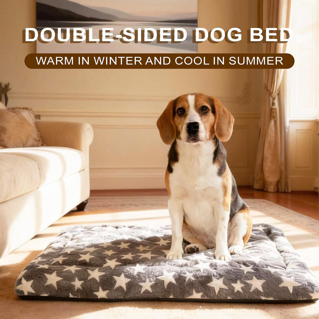 4Piece Washable Orthopedic Dog Bed Kennel Pad Indoor Outdoor Crate Mat 36In