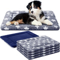 VitalCozy 4 Pcs Dog Crate Pads Soft Warm,18 x 24 x 1.6 Inch,Star,Blue