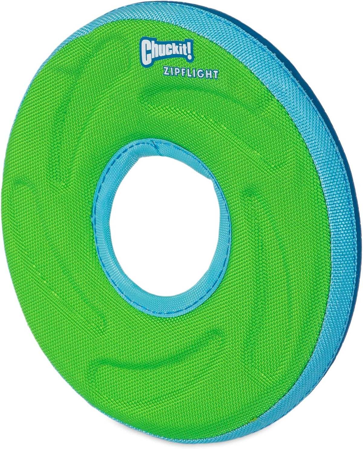 Chuckit! Amphibious ZipFlight Floating and Flying Disc Dog Toy, Medium (8.5"), Assorted Colors (Orange And Blue/Green and Blue)