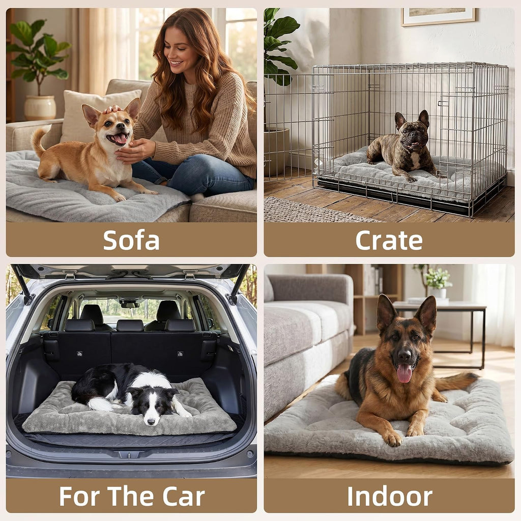 Dog Bed 22" for Metal Crate Pad, Washable Kennel Mat for Small Puppy & Cats