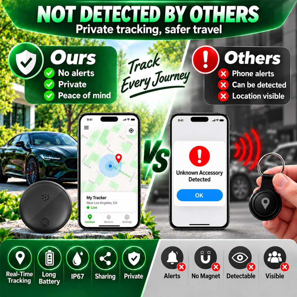 GPS Tracker for Vehicles, Magnetic Car GPS Tracking Device, Wide-Area Location Tracker for Cars, Kids, Dogs, No Subscription, No Monthly Fee, No SIM Card Required