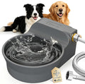 Automatic Dog Water Bowl Dispenser Patented 128oz Water Dispenser for Dogs Automatic Water Bowl Fit 3/4in GHT Male Faucet Outdoor Automatic Water Bowl Include Automatic Water Fill Valve 5ft Water Hose