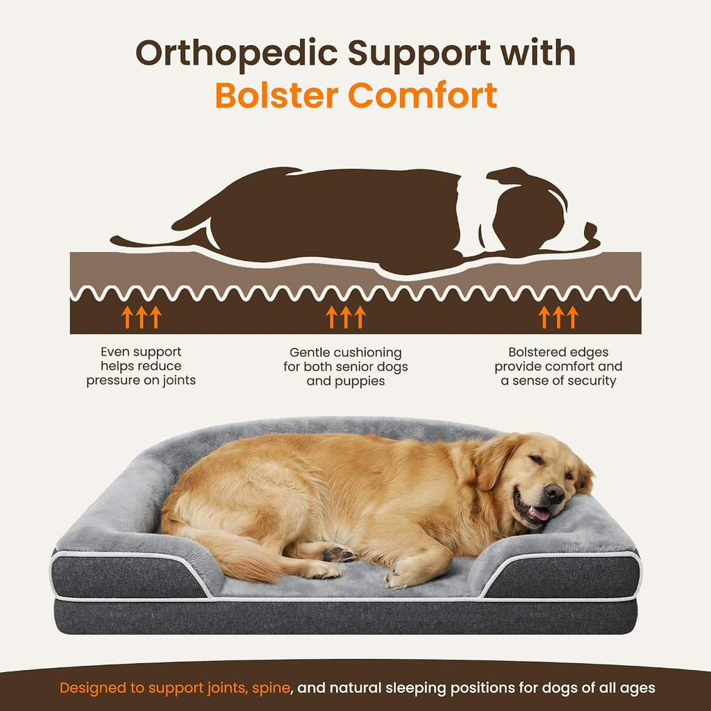 Orthopedic Dog Bed for Extra Large Dogs, 45"x30" XL Dog Couch Bed