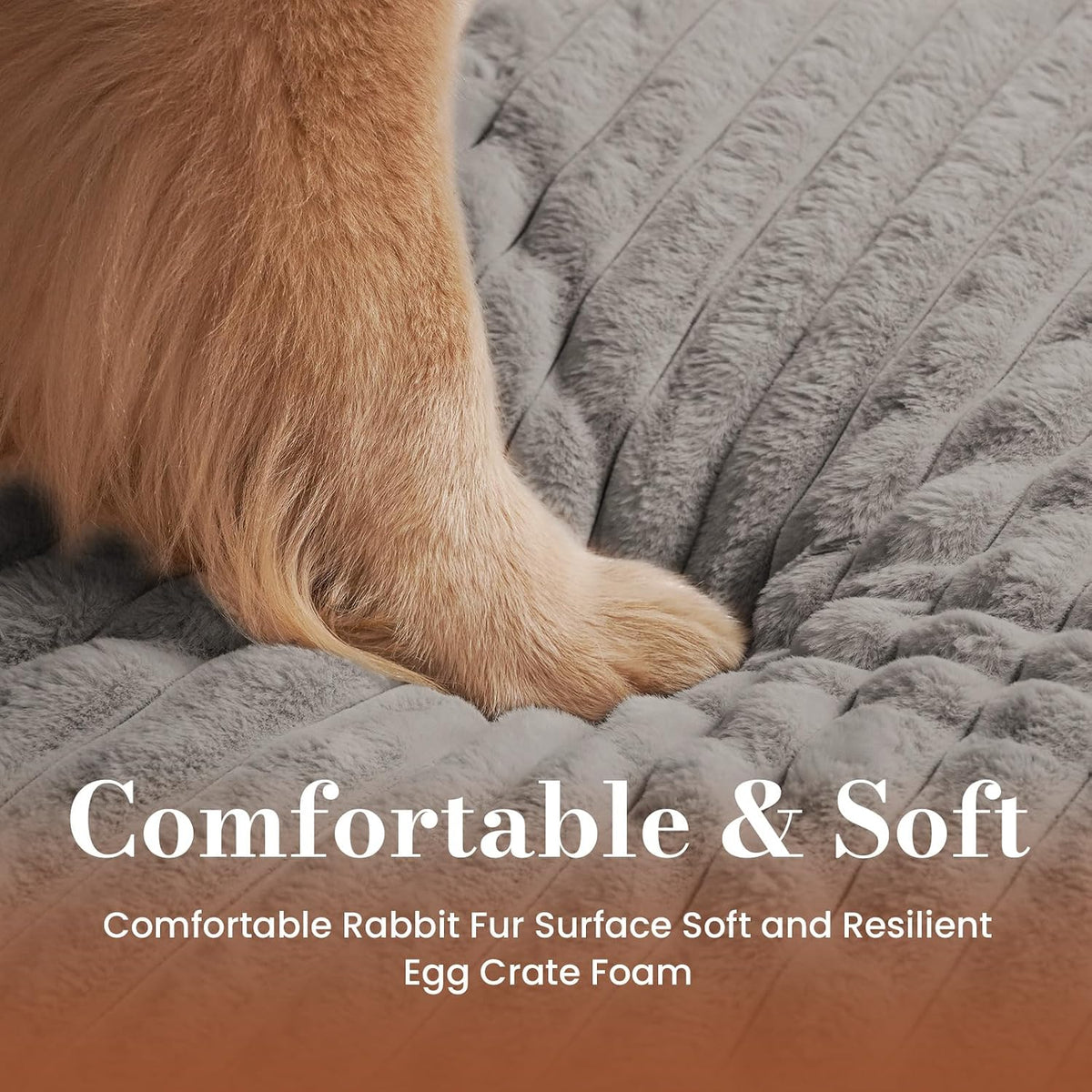 Extra Large Orthopedic Dog Crate Bed with Waterproof Lining