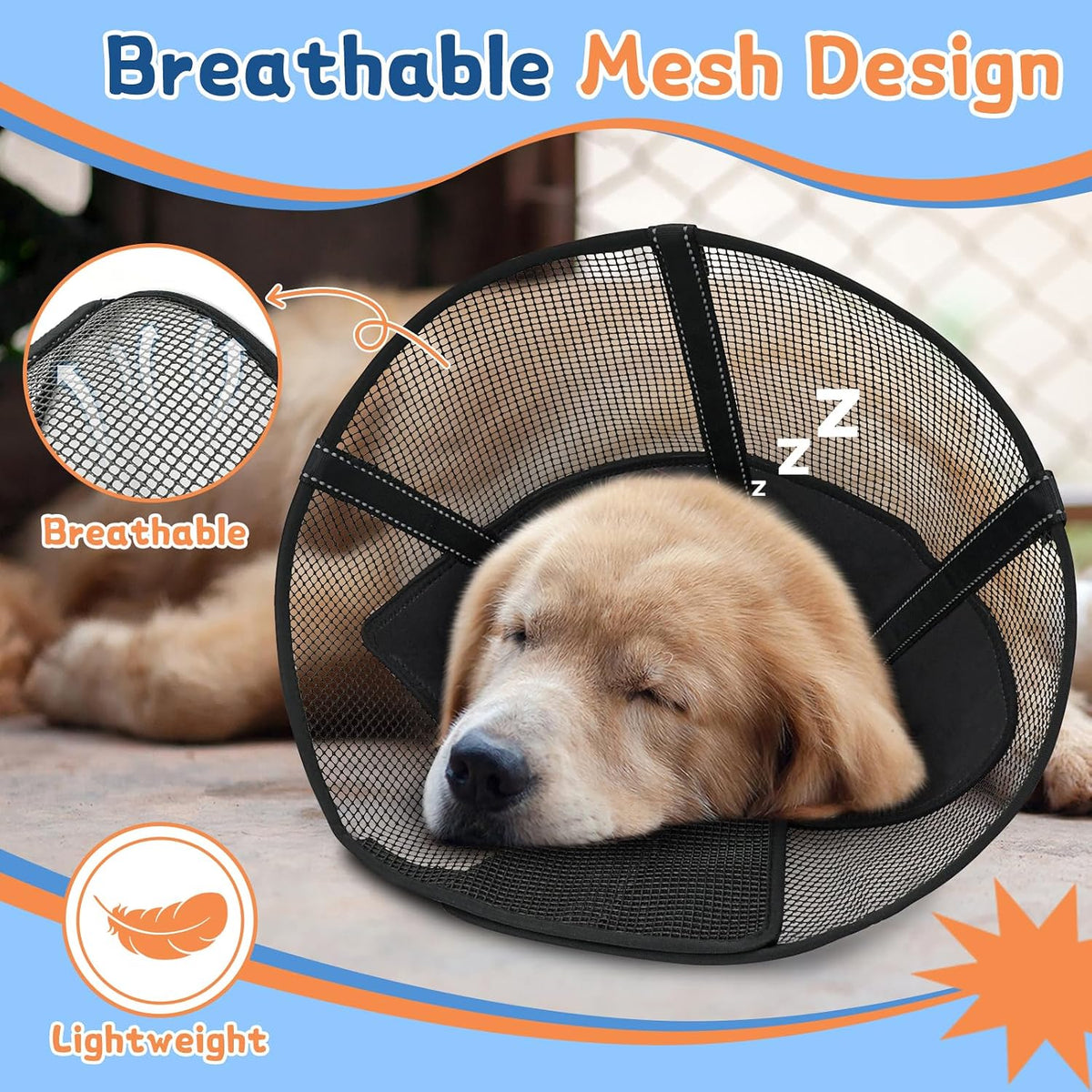 Dog Cone Collar Soft to Stop Licking Surgery Recovery Alternative