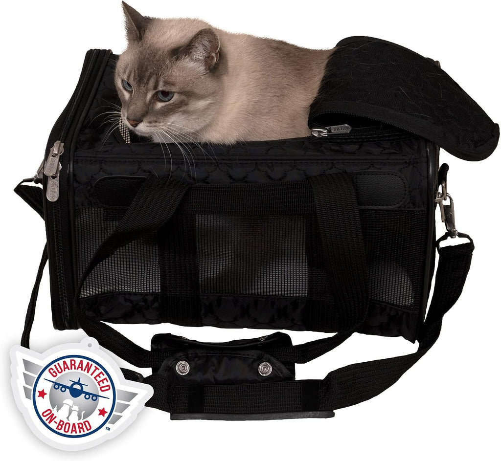 Sherpa Original Deluxe Travel Pet Carrier, Airline Approved & Guaranteed On Board - Black Lattice, Small
