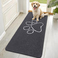 OLANLY Dog Door Mat for Muddy Paws 70x32, Paw Print Design Chenille Mud Mat