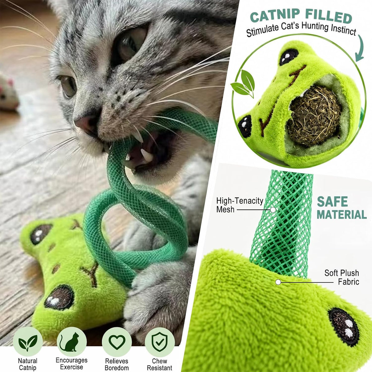 7 Pack Interactive Catnip Toys & Chew Rope Toy for Cats/Kitten