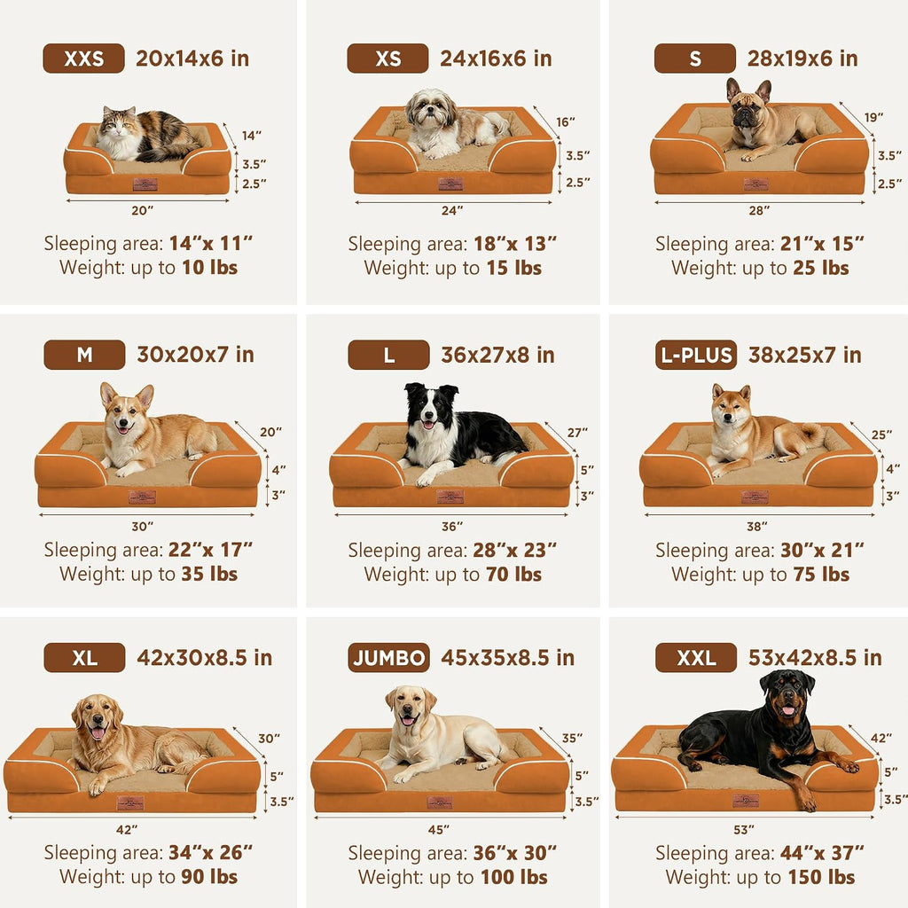 Comfort Expression Waterproof Orthopedic Dog Beds for Large Sized Dog