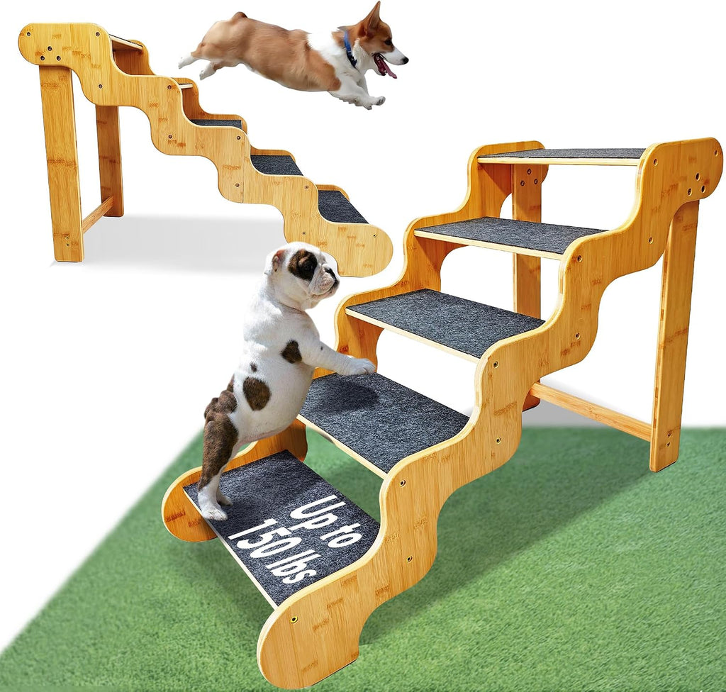 Dog Steps for Bed, 5-Step 24" High,Supports Up to 160 LB