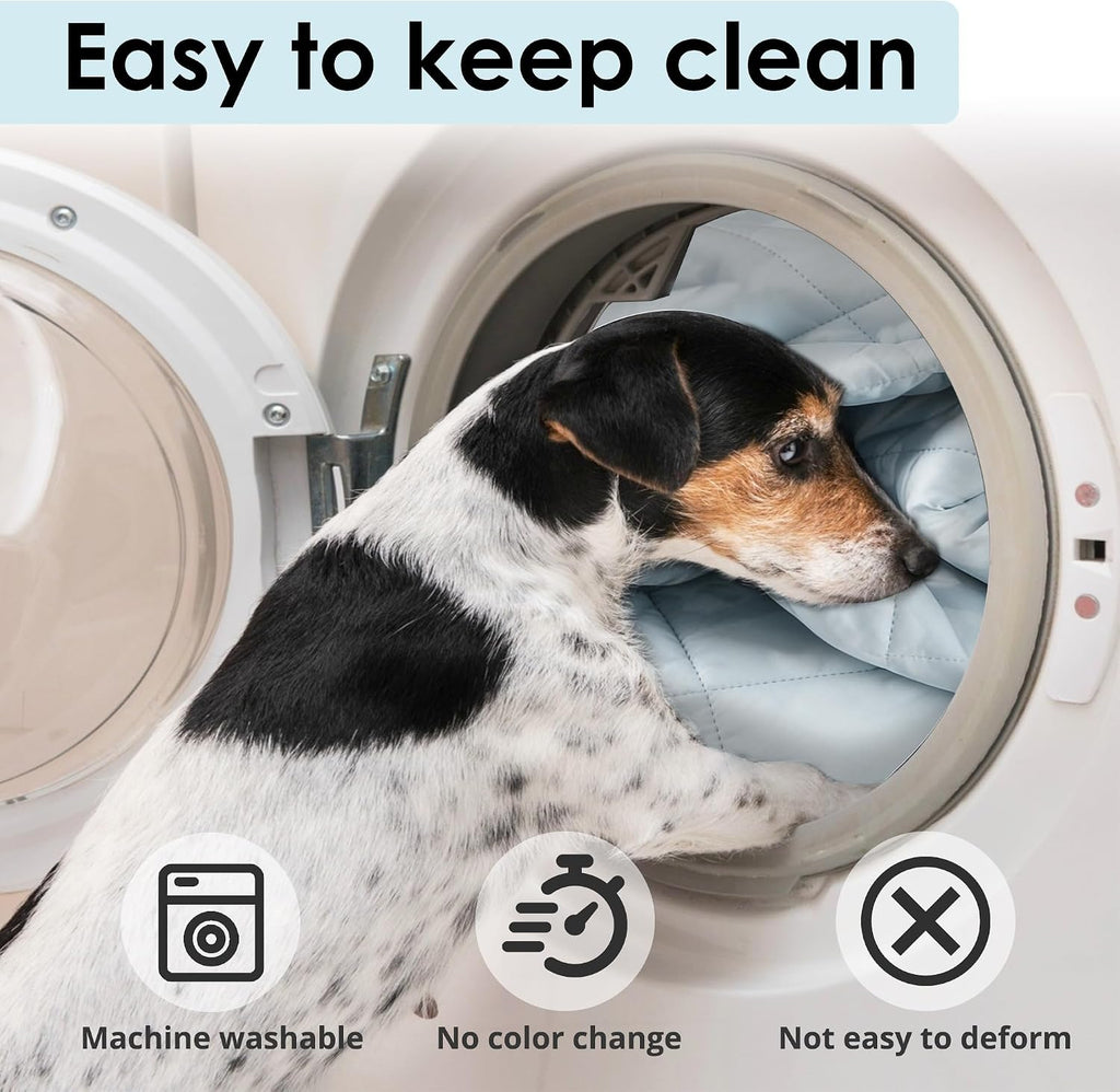 Dog Cooling Mat, Pet Washable Non-Toxic Summer Dogs Cats Cooling Pads Sleeping Kennel Mats Cool Ice Blanket for Indoor & Outdoor Dog Beach Essentials Gray Medium