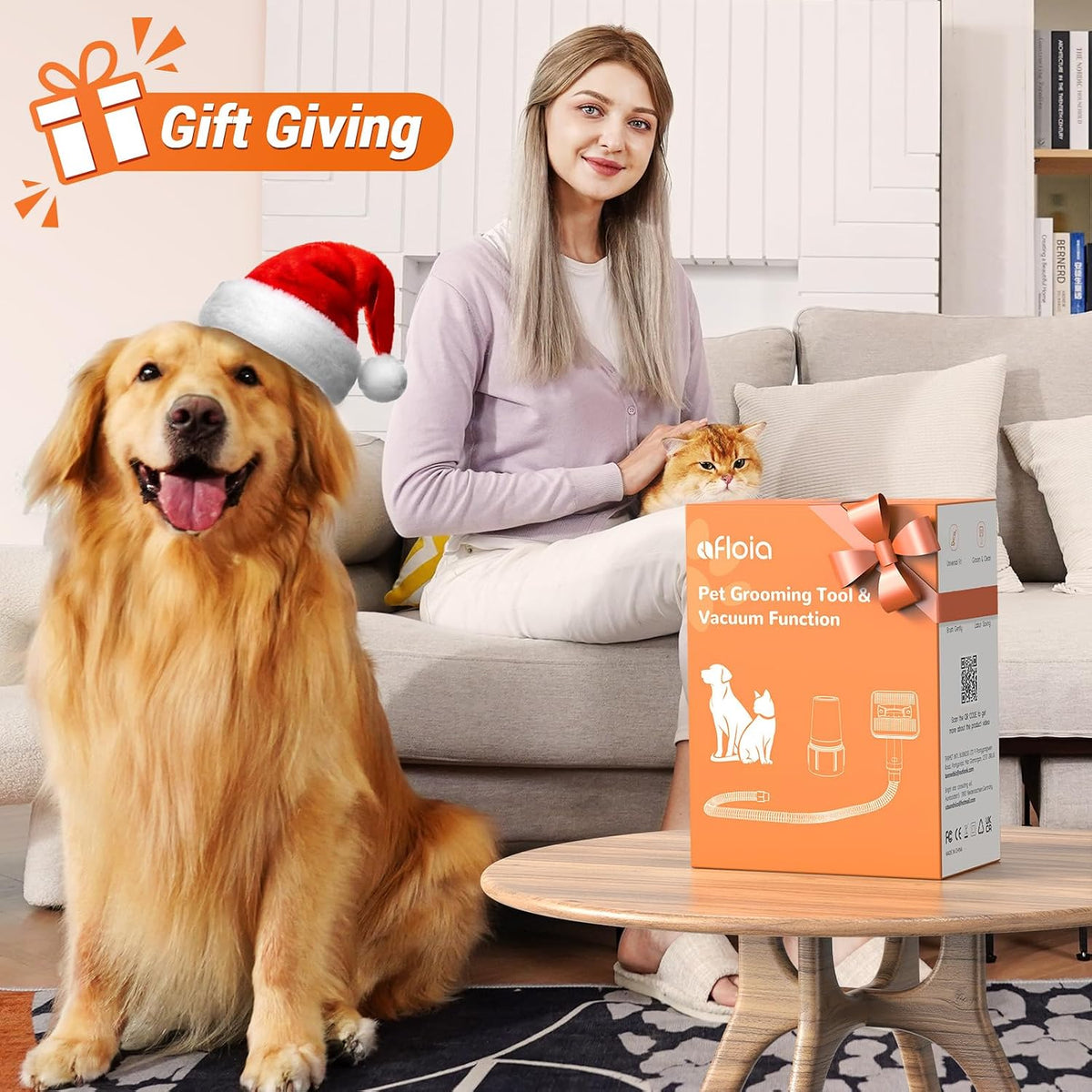 Afloia Dog Brush Vacuum Attachment for Dogs and Cats