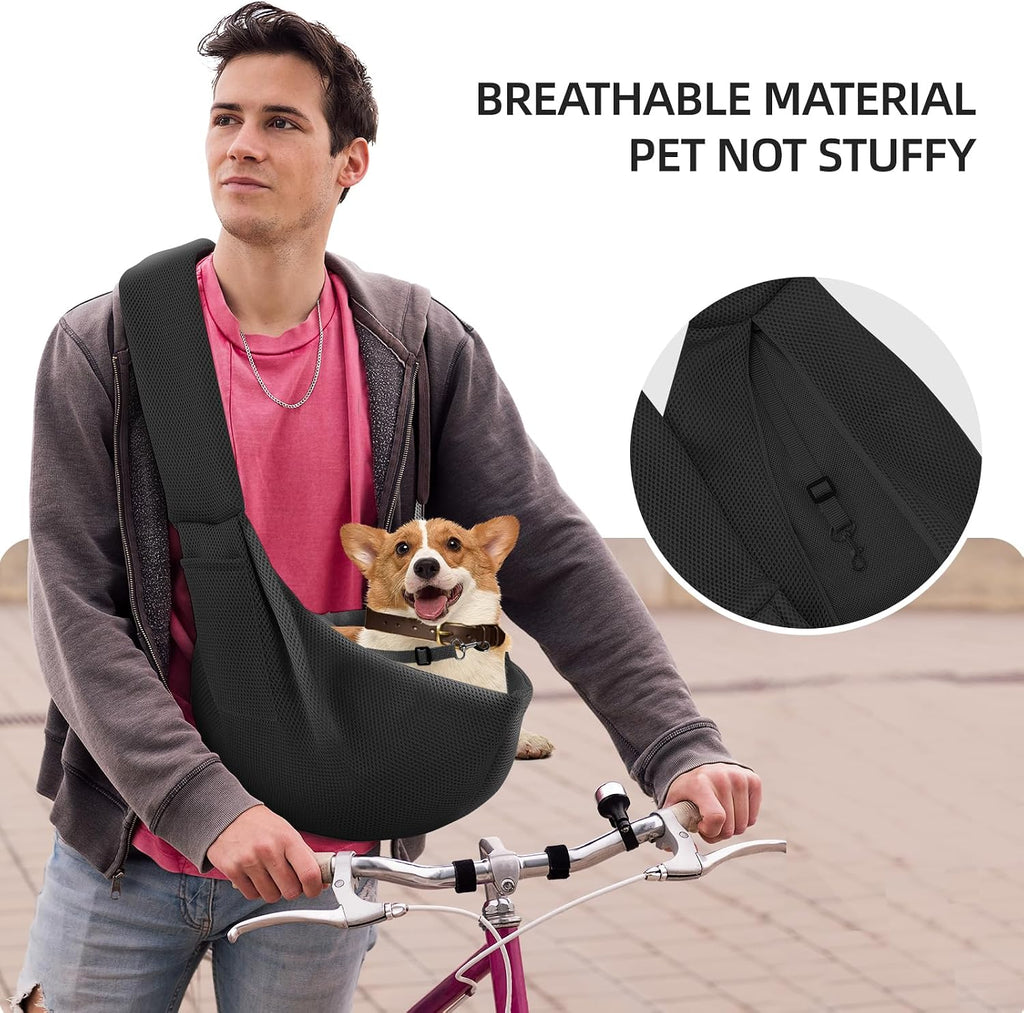 Dog and Cats Carrier Sling, Breathable Puppy Small Pet Carrier with Pocke