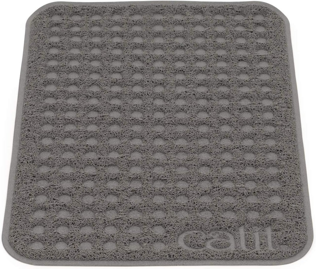 Catit Cat Litter Mat Rectangle Non-Slip Litter Trapping Mat Soft | Comfortable, Easy to Clean for All Cat Litter Types, Small