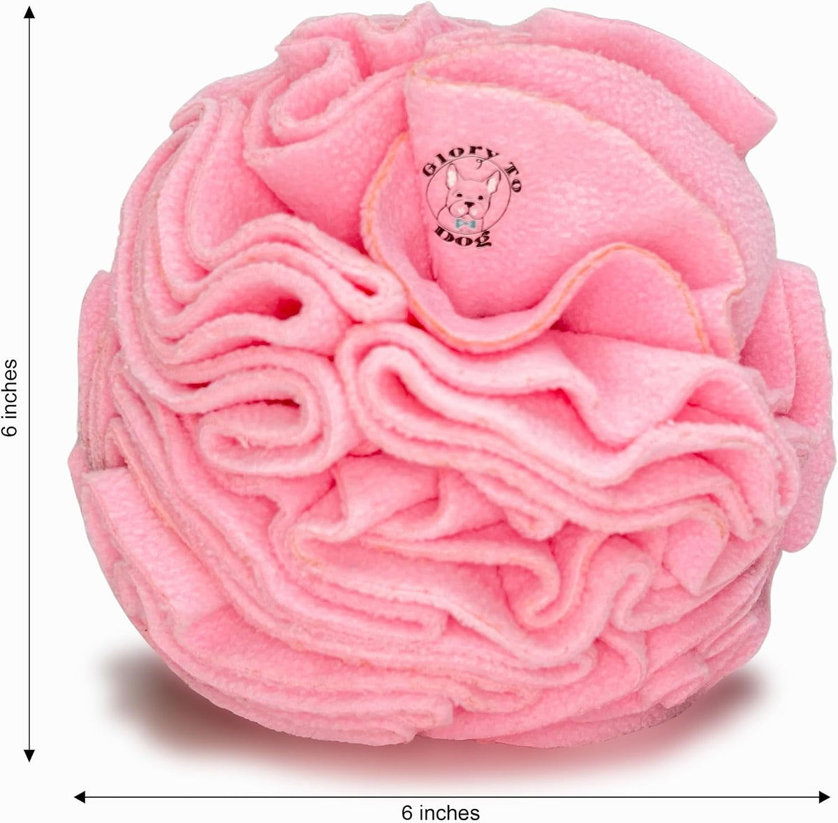 Glory To Dog Medium Breed Snuffle Foraging Dog Puzzle Ball Toy Pink Large