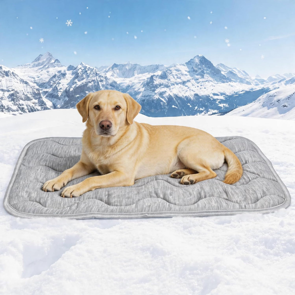 Dog Cooling Mat Q-Max>0.4 39.4" *27.6" Self Cool Pad for Dogs and Cats with Anti-Slip Bottom, Washable Portable Pet Sleeping Pad for Summer，Larger Size Grey