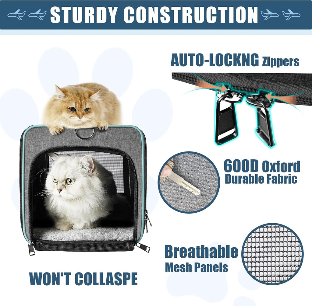 GAPZER Cat Carrier Alaska, Southwest Airline Approved TSA 17x11x9.5 Inches
