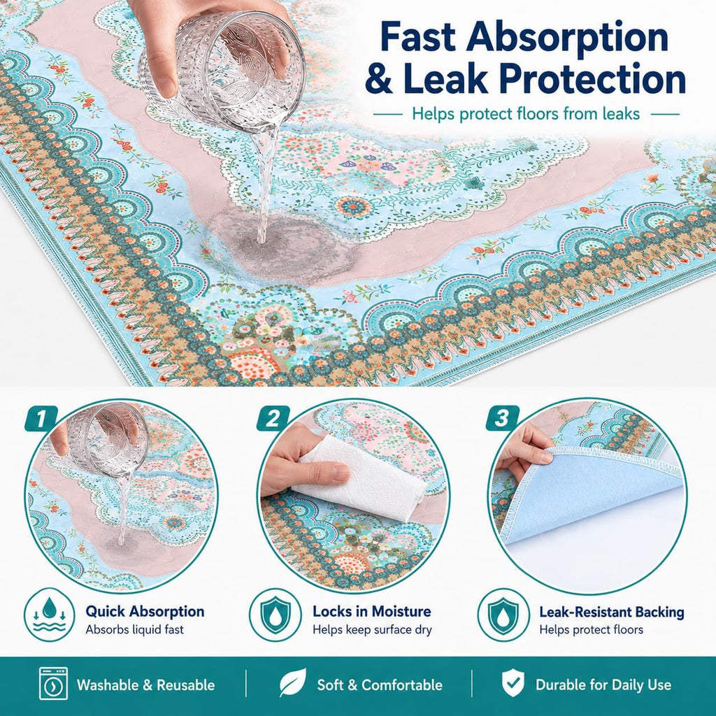 Washable Pee Pads for Dogs, 18"x24", 2 Pack Reusable Puppy Training Pads | Super Absorbent, Leak-Resistant and Non-Slip for Puppy Training, Crates, Playpens, Whelping and Senior Dog Care