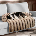 WATANIYA PET Large Dog Couch Bed, Fluffy Washable Couch Protector for Dogs with Removable Cover, Non-Slip Dog Sofa Bed, 41x37 Inch, Brown