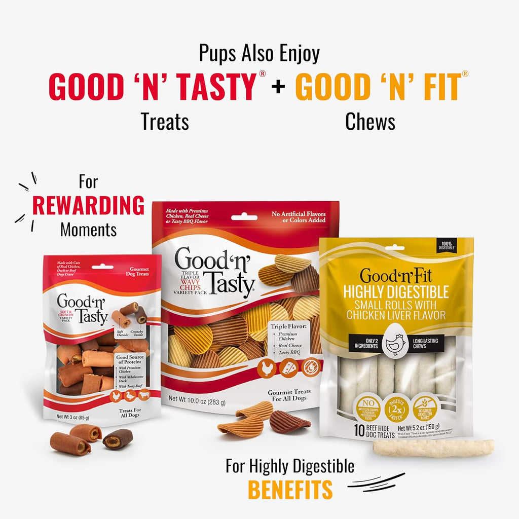 Good 'n' Fun Roll Long-Lasting Dog Treat for Large Dogs, 2 Count
