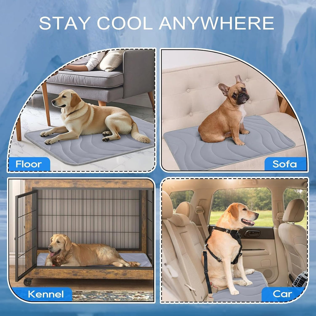 Cozyide Dog Cooling Mat, Q-Max>0.45, 28" L x 22" W, Dark Grey